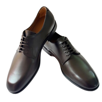 Ferragamo fosco black leather lace up derby shoes men’s size 12 E FERRAGAMO Fosco Leather Oxfords | Saks Fifth Avenue main image 4