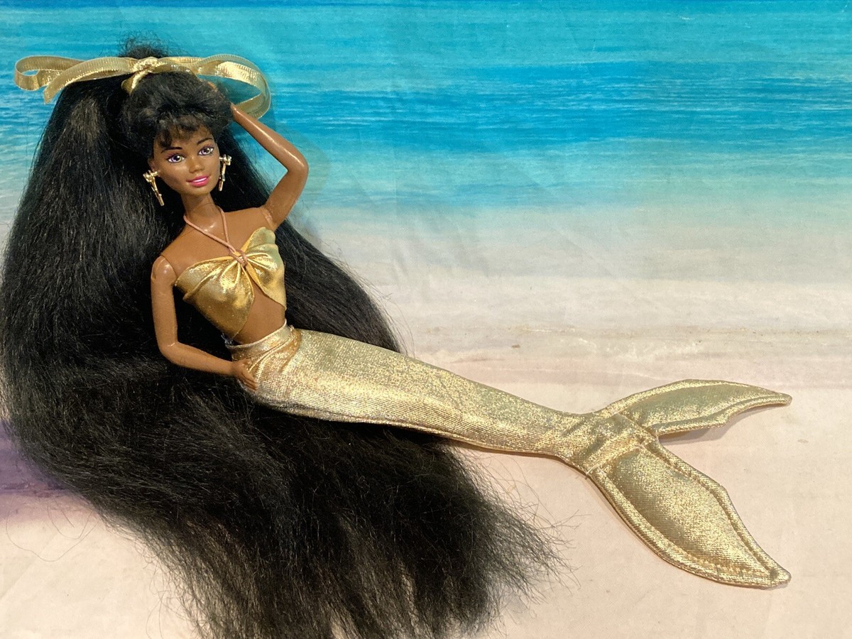 Barbie Jewel Hair Mermaid African-American Doll Mattel 14587