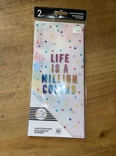 Happy Planner Classic Half Sheet Plastic Envelopes 2/Pkg-Life Is A Million Color
