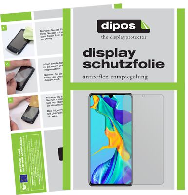 2x Schutzfolie für Huawei P30 matt Displayschutzfolie Folie Display Schutz dipos