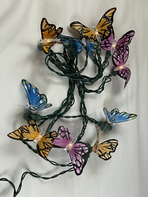 Fiber Optic Butterfly String Lights 10 Colorful Lights Beautiful Electric