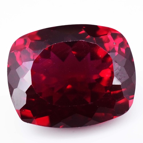 11 Ct Natural Blood Red Ruby Cushion Certified Mozambique Stunning Gemstone - Picture 2 of 4