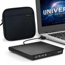 External DVD Drive with Carrying Case Portable USB 3.0 CD +/-RW Drive DVD Pla...