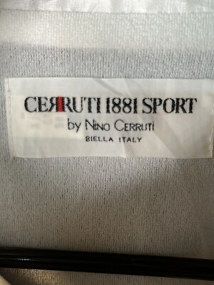 cerruti 1881 sport windbreaker jacket 80's 90's zip front firs