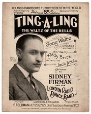SIDNEY FIRMAN & HIS LONDON RADIO DANCE BAND "Ting-A-Ling" 1926 [SHEET MUSIC]