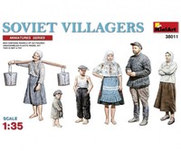 Miniart 550038011 Figuren Diorame Sowjetischen Dorfbewohnern Russen