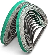 Premium Zirconia Sanding Belts 3/8x13 Inch-Coarse 40 Grit Set for Metal & Wood