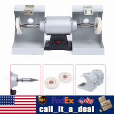 Polishing Lathe Machine Bench Buffing Grinder Dental Lab High Speed Polisher US