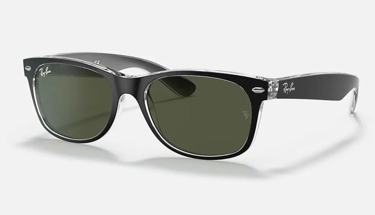 RayBan New Wayfarer Color Mix Black/Transparent G-15 52mm