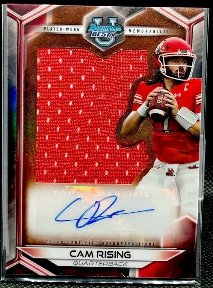2023 Bowman U Best Jumbo Relic Autograph CAM RISING Rookie Patch Auto Jersey RPA