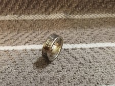 IOWA State 90 Silver Washington Quarters coin ring 7 2004
