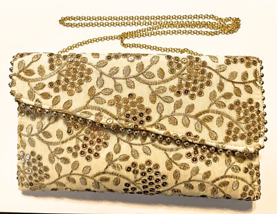 OKPTA Embroidered Rajasthani Envelope Clutch Bag, Potli-style