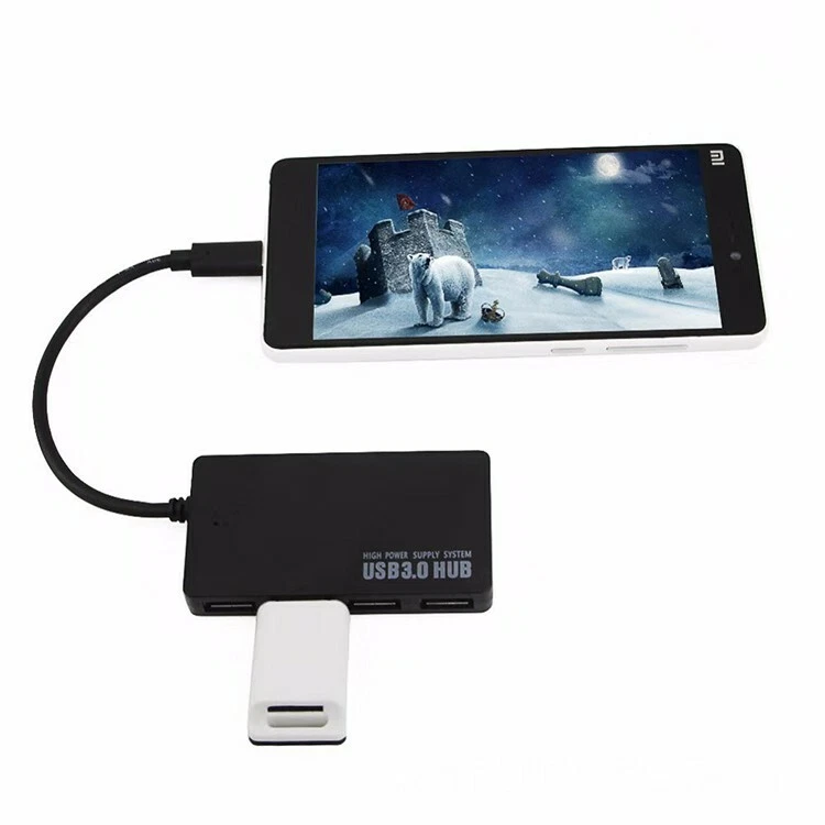 USB HUB 4 Port 3.0 USB 3.0 Verteiler Adapter Super Speed 4 Port für Laptop PC - Bild 4 von 4