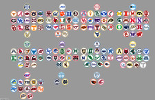 Handcrafted Division 1 Fan Standing 2" Magnets. Choose a Conf or All 136 Teams.