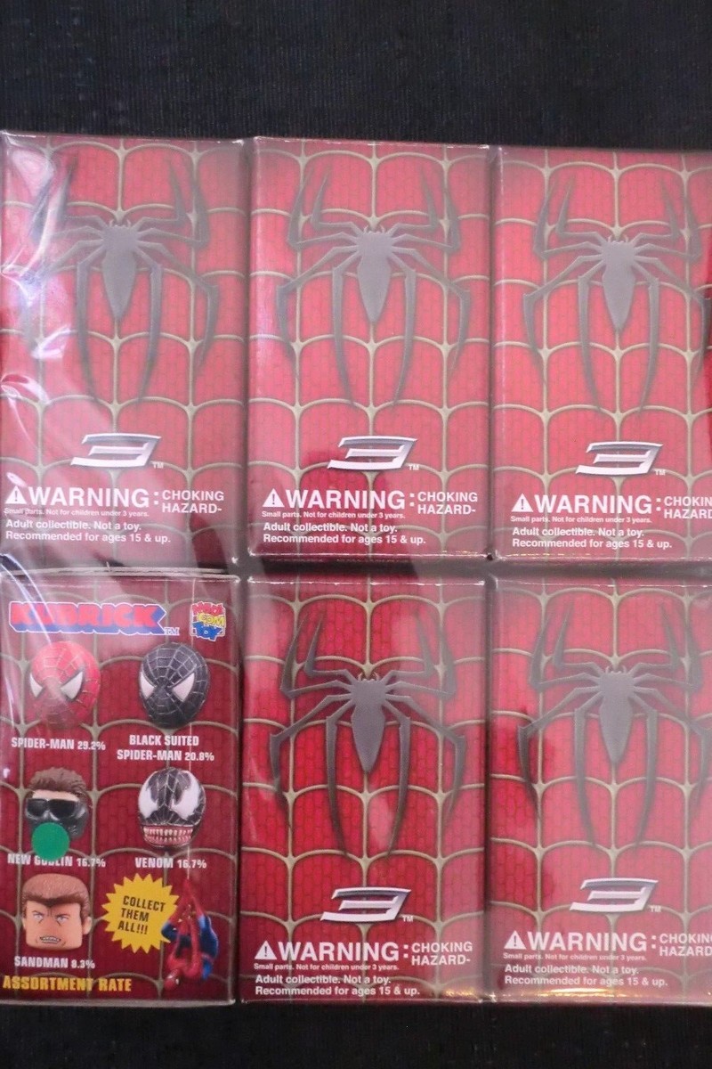 スパイダーマン3 キューブリック6種　コンプリートセット MEDICOM 100% SPIDER-MAN SPIDERMAN 3 KUBRICK FIGURE SET (6