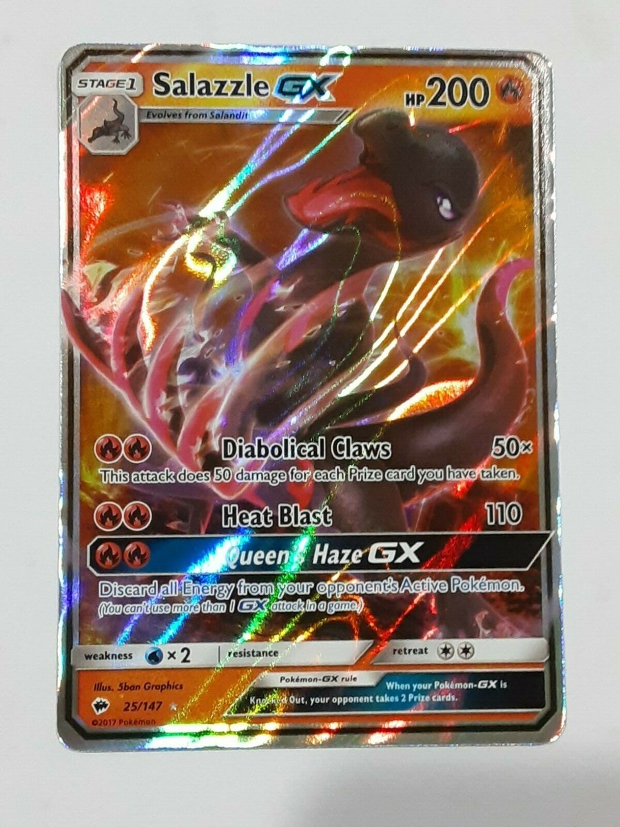 Pokemon Salazzle GX - 25/147 Burning Shadows Rare Holo | eBay