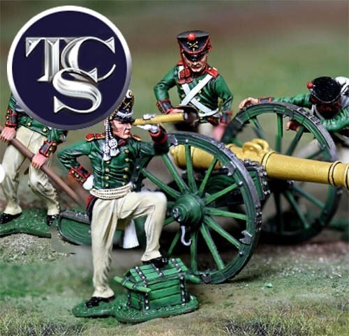 THE COLLECTORS SHOWCASE RUSSIAN NAPOLEONIC CANON SET FREE USA SHIPPING!