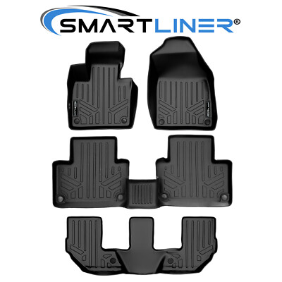 SMARTLINER Custom Fit 3 Row Liner Set Black for 2016-2025 Volvo XC90 Recharge 7-