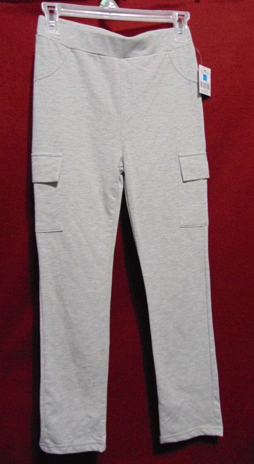 Girl's Size 6X Gray French Terry 2 Pocket Cargo Leggings by Extremely Me NEW!