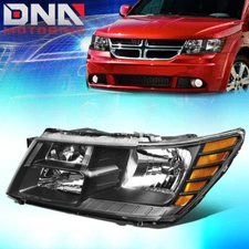 FOR 2009-2020 DODGE JOURNEY DRIVER LEFT SIDE FACTORY STYLE HEADLIGHT LAMP BLACK