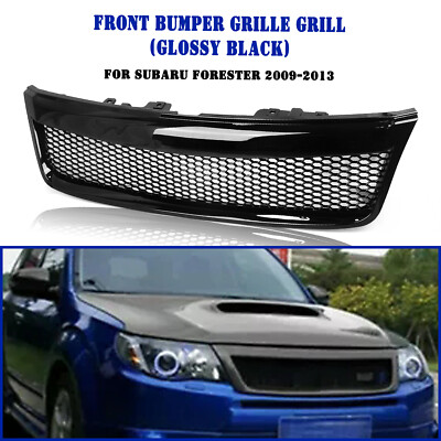 Car Front Bumprt Upper Grille Grill For Subaru Forester 2009-2013 10 Gloss Black