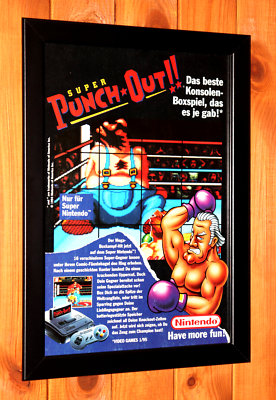 1994 Super Punch-Out!! Nintendo SNES Vintage Promo Small Poster Ad
