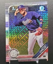 2018 Bowman Chrome #BCP-11 Derian Cruz BRAVES 1st Bowman Mojo Refractor⚾️NM/MT