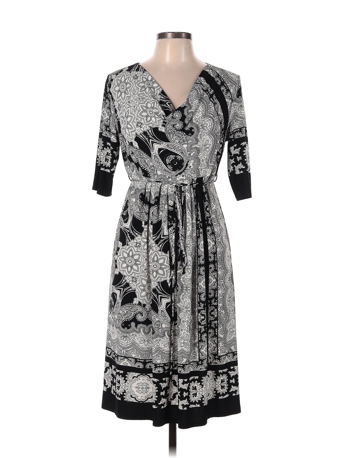 Sunny Leigh Women Gray Casual Dress L - image 1