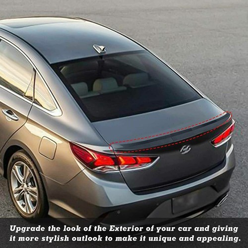 Universal Adjustable Rear Trunk Spoiler Lip Roof Tail Wing Black For Car Sedan - Picture 3 of 12