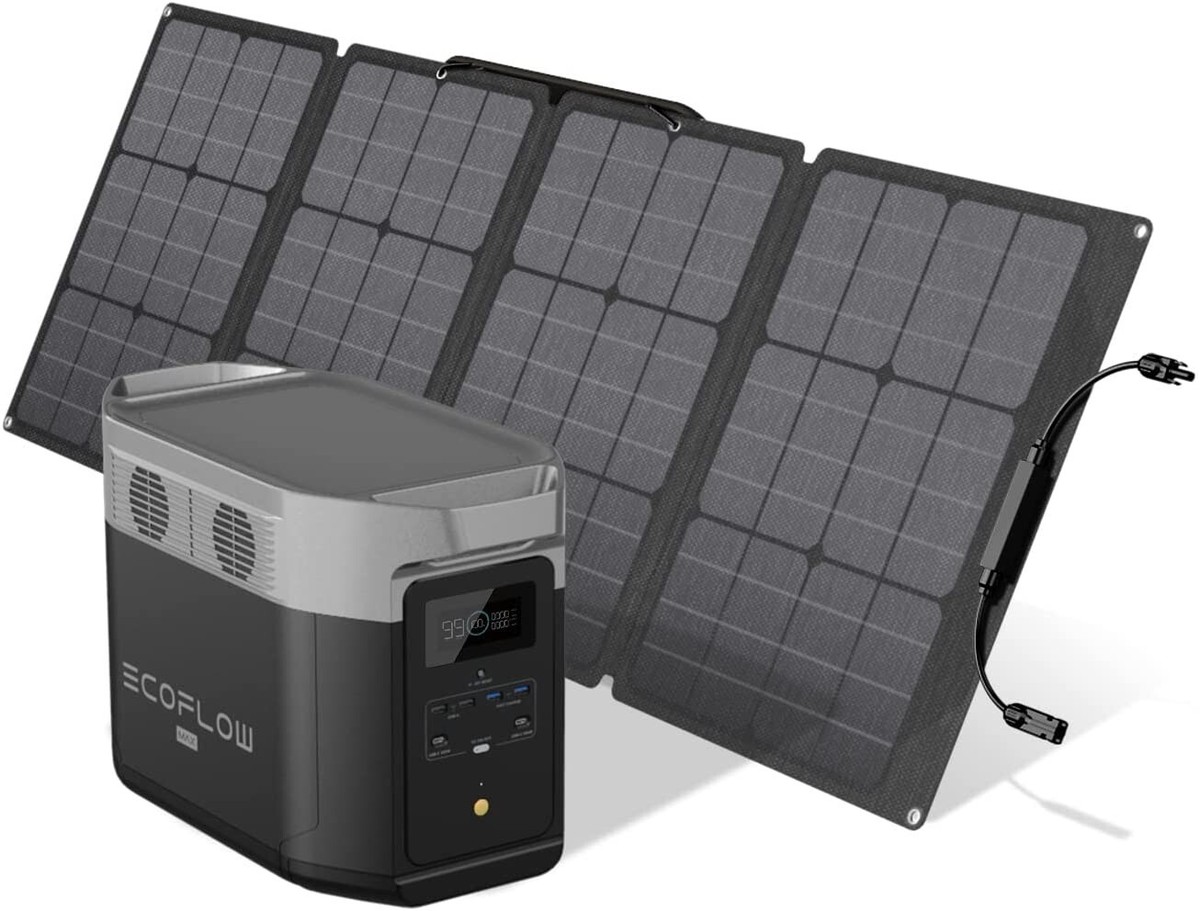 決まりました   EcoFlowポータブル電源+ 160wソーラーパネルDELTA  MAX   1600.  1612 Wh EcoFlow DELTA Max 1600 Power Station 1612Wh Solar Gen