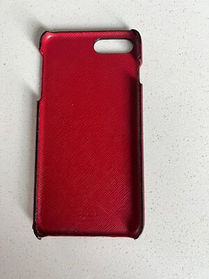 PRADA ケース レザー　赤 Authentic PRADA red Saffiano leather cover for iPhone 8 Plus | eBay