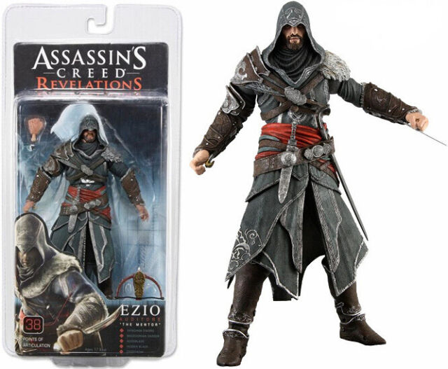 NECA Assassin's Creed Revelations EZIO Auditore “The Mentor” Action Figure New