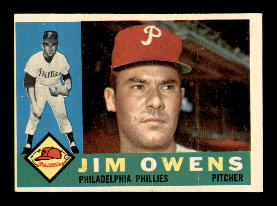 1960 Topps #185 Jim Owens EX-MT Baseball Card OBGcards