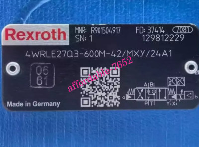 NEW REXROTH R901504917 4WRLE27Q3-600M-42/MXY/24A1 Valve FedEx or DHL or UPS