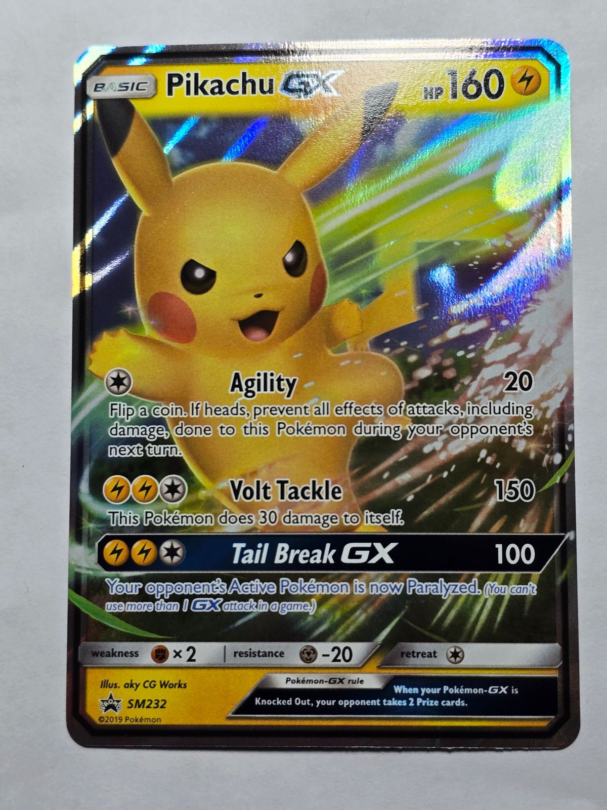 Pikachu GX SM232 Promo SM Black Star Promos Pokemon NM