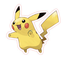Pikachu Die-Cut Waterproof Sticker