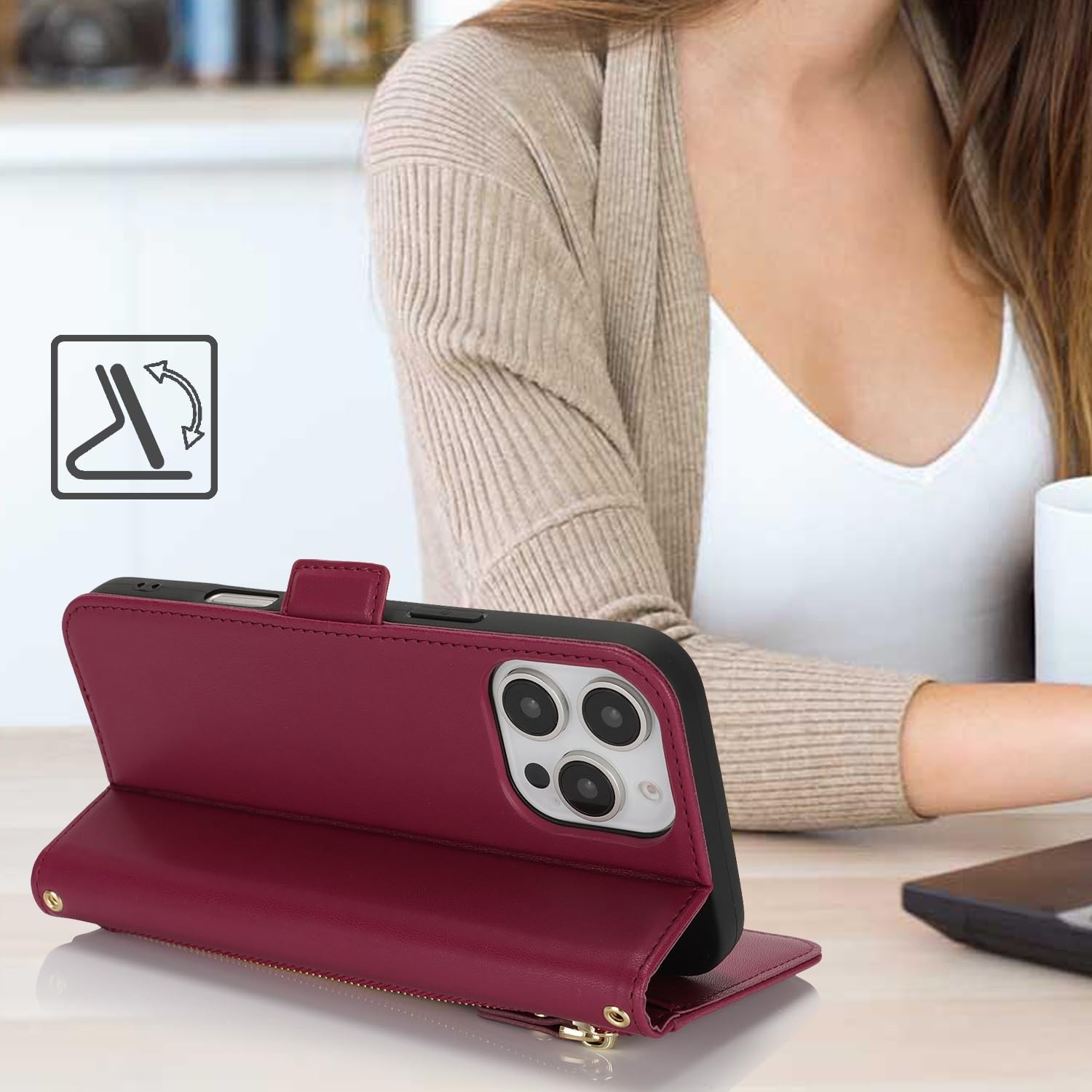 Coque iPhone 16 Pro avec sangle pour voyage et vie active - 2