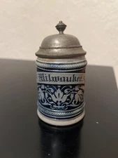 Marzi & Remy 117 Germany Beer Stein Miniature Milwaukee Cream Clay