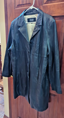 Wilsons Leather Jacket Pelle Studio 2x Black Trench