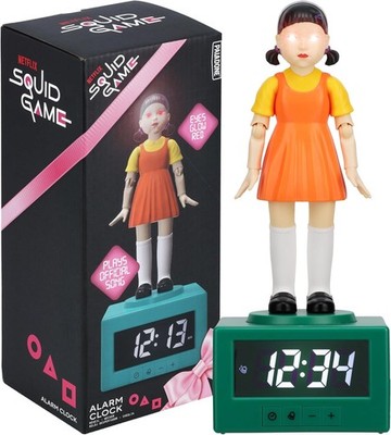 Paladone Wecker Squid Game Doll Wecker Offiziell Netflix Lizenziertes Licht