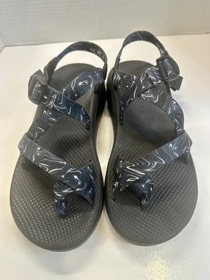 Chaco Z2 Cloud Men Sandals Size 11, Black Grey Marble, hiking camping J106781