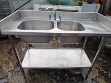 Bespoke Stainless Steel Double Bowl Sink Unit