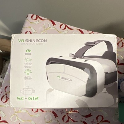 VR SHINECON SC-G12 Smartphone VR Headset 96° FOV 6in Max IPD White/Black