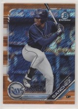 2019 Bowman Chrome Prospects Orange Shimmer Refractor 22/25 Jesus Sanchez 3bv