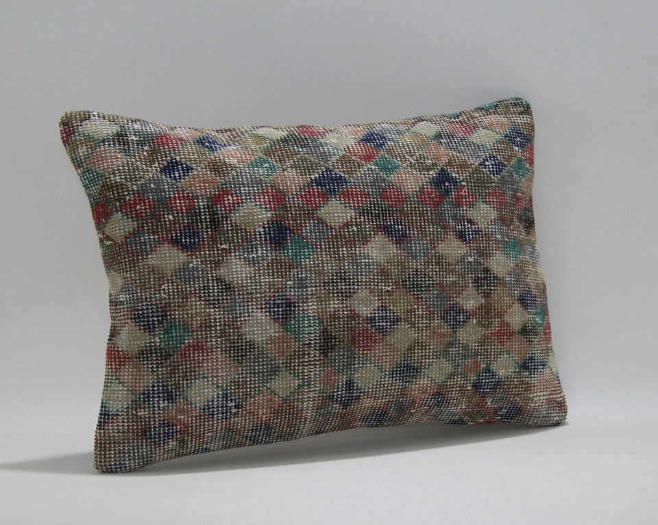 Vintage Turkish Kilim Cushion Cover Vintage Persian Tribal Bohemian Ethnic Art - Image 2 of 4