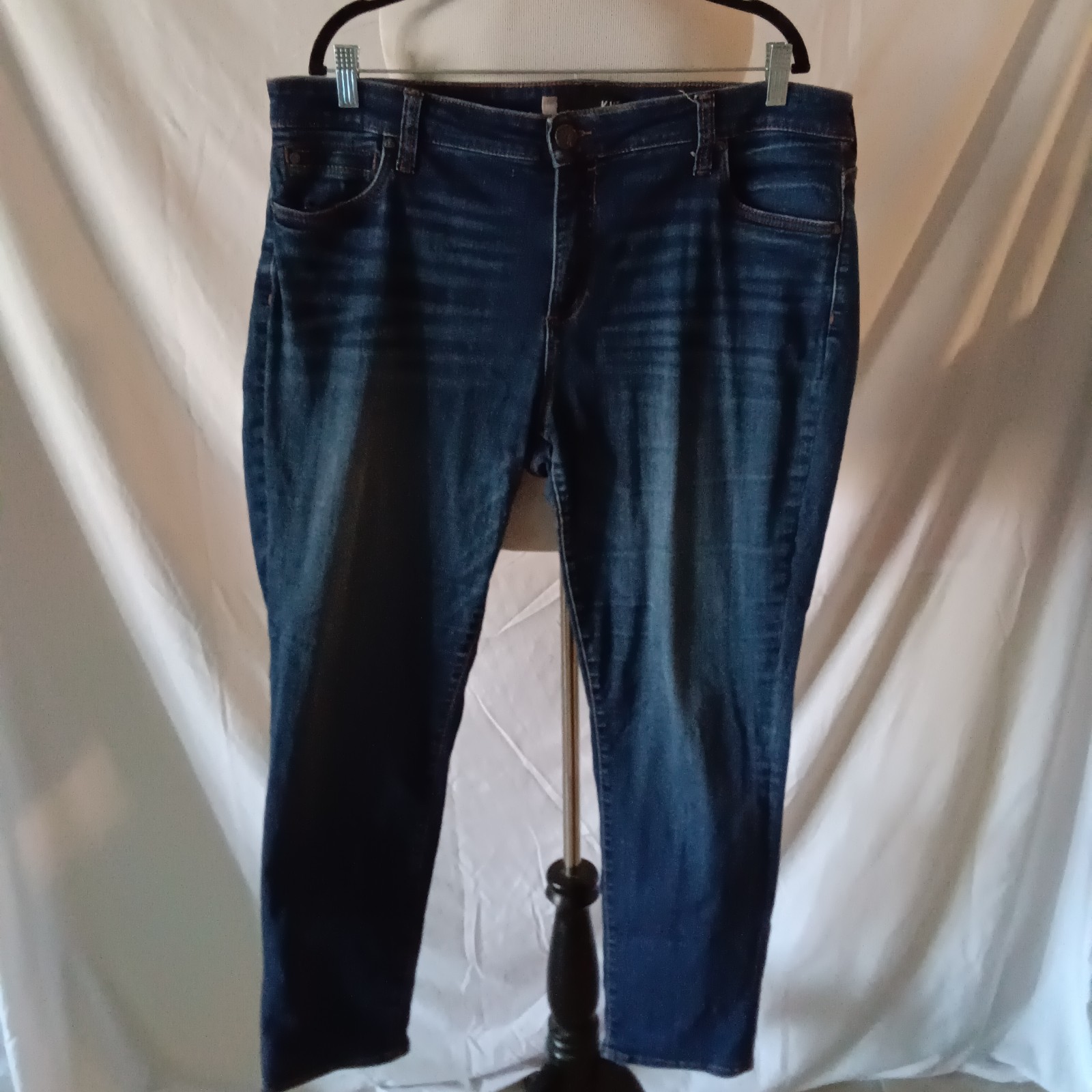 Kut From The Kloth Women's Dark Denim Jeans 16W Catherine Boyfriend Pants Plus