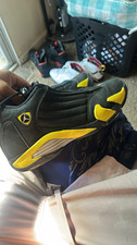 Jordan Air Jordan 14 Black/Yellow Men s Mid T...
