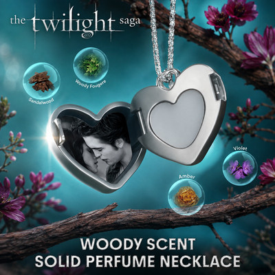 The TWILIGHT SAGA SOULMATES Solid Perfume Silver Necklace