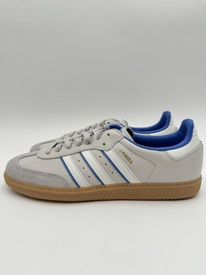 Adidas Men s Samba OG Originals Size 8 Gray/ White/ Blue |ID1478|