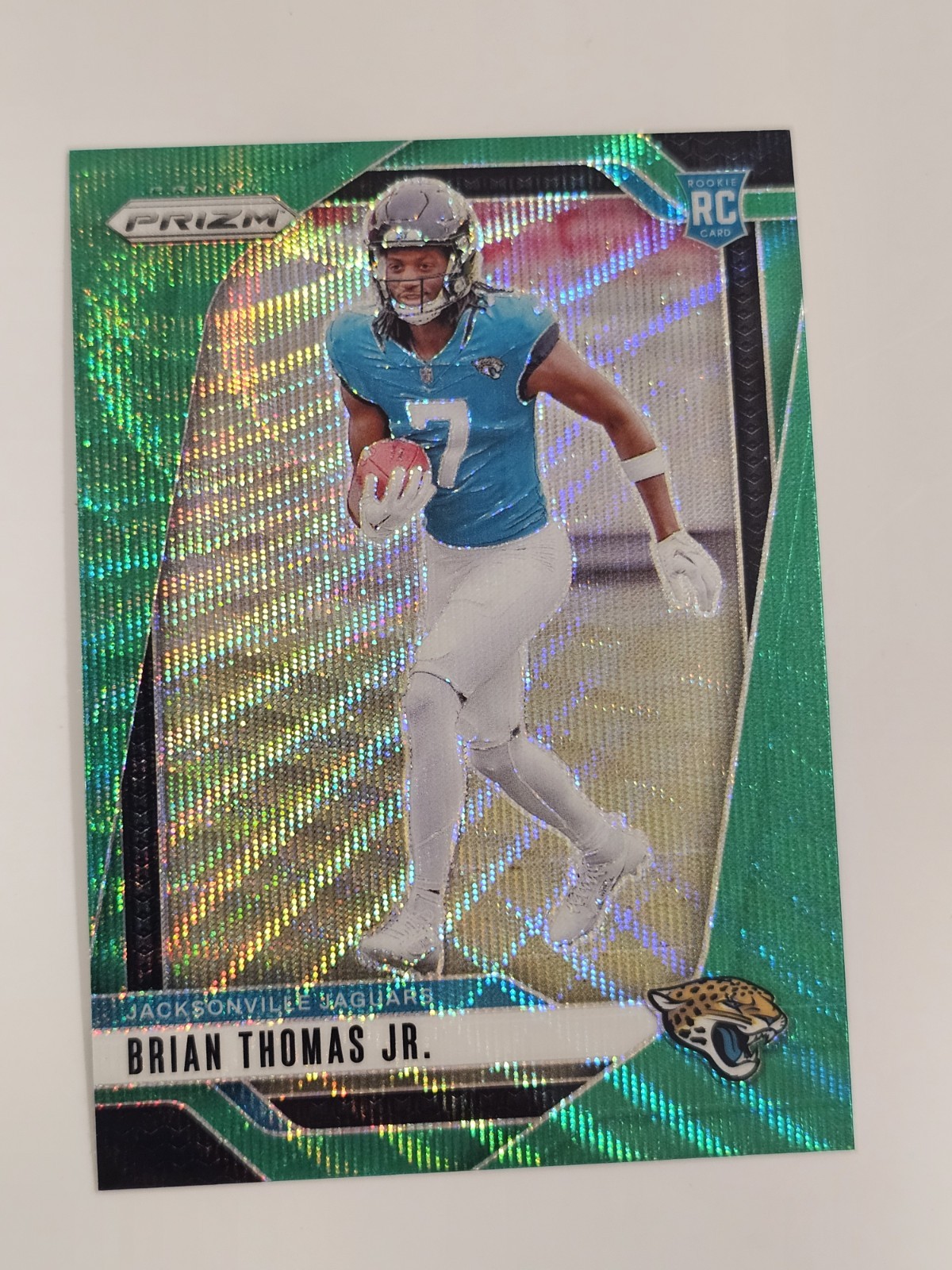 2024 Panini Prizm - Rookies Brian Thomas Jr. #314 Green Wave Prizm (RC)